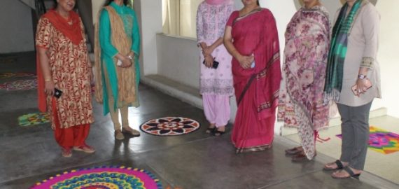 Rangoli Competition organises at Kamla Nehru College for Women