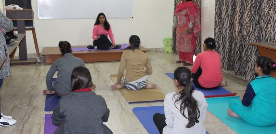 Cosmetology dept organized one day workshop on yoga techniques
