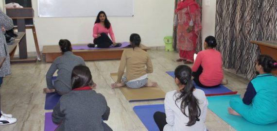 Cosmetology dept organized one day workshop on yoga techniques