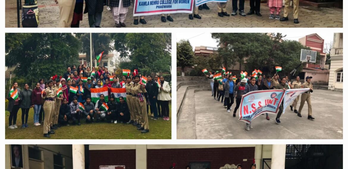 NSS UNIT, NCC wing, Department of Music and Fine Arts of KNCW Celebrated Republic Day from 24-01-2023 to 26-01-2023.