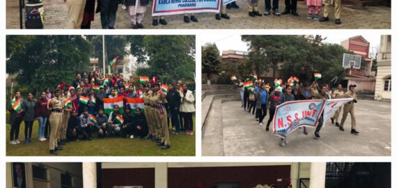 NSS UNIT, NCC wing, Department of Music and Fine Arts of KNCW Celebrated Republic Day from 24-01-2023 to 26-01-2023.