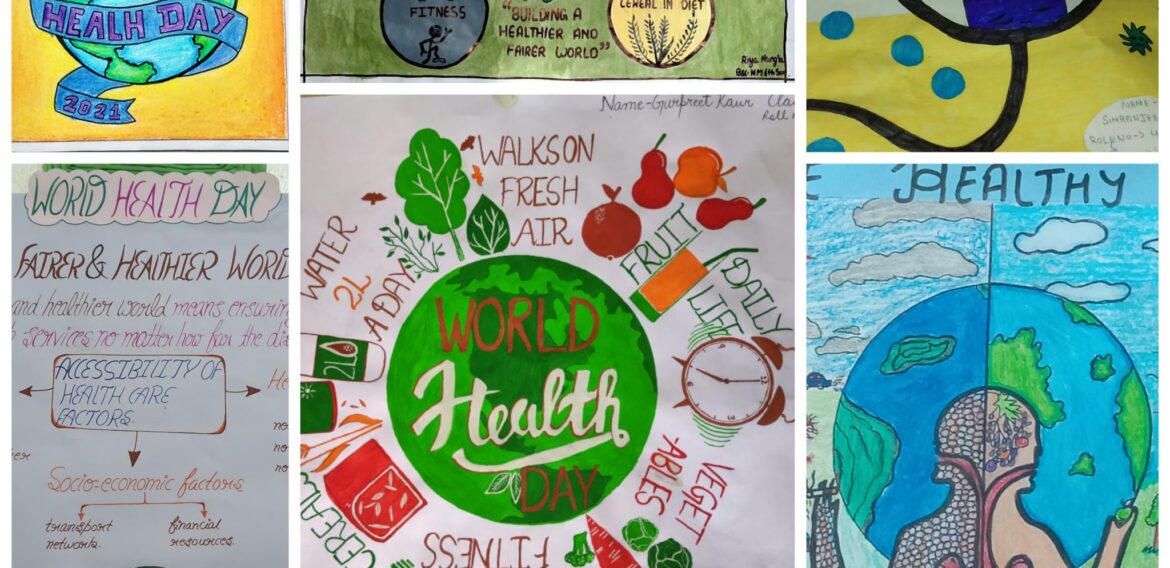 WORLD HEALTH DAY CELEBRATED AT KAMLA NEHRU COLLEGE FOR WOMEN, PHAGWARA…….