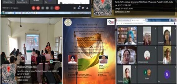 Webinar was organized in Kamla Nehru College for Women, Phagwara.