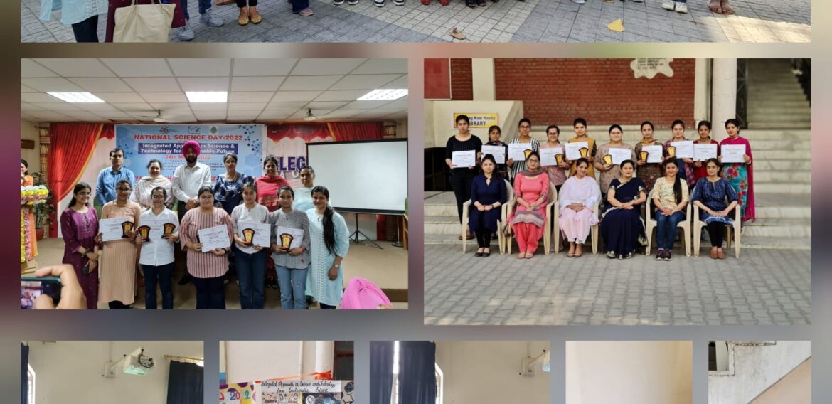 National Science Day catalyzed and supported by NCSTC, DST, GOI & PSCST in which students of Kamla Nehru College for Women, Phagwara