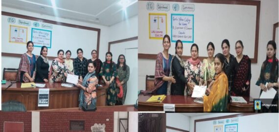 P.G Department of Commerce, Kamla Nehru College for women, Phagwara Celebrated ‘ World Consumer Rights Day’