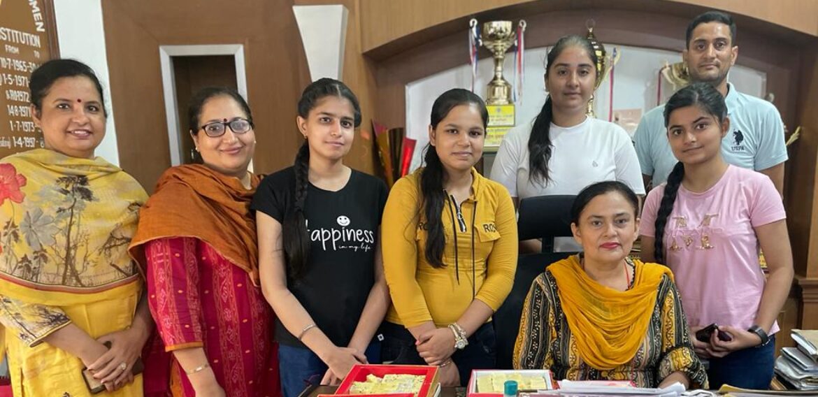 KNJCW Students bring laurels to the college by securing 100% in class 12 PSEB exam.