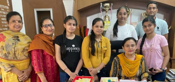 KNJCW Students bring laurels to the college by securing 100% in class 12 PSEB exam.