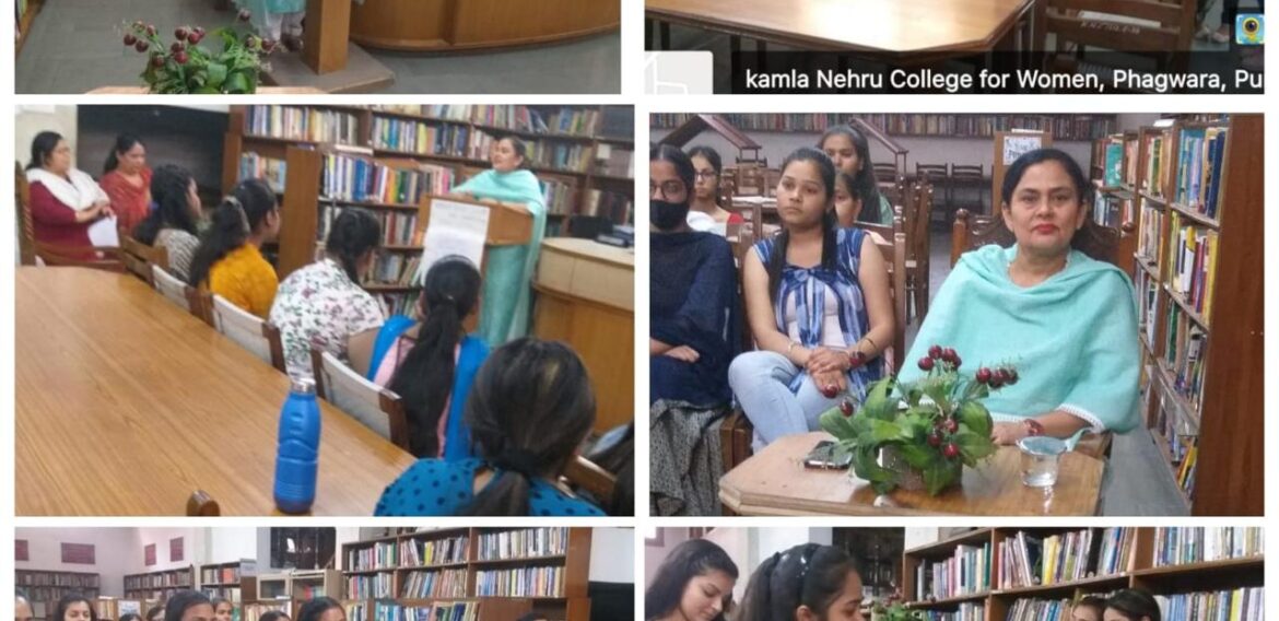 World Book and Copyright Day was celebrated in the college library KNCW Phagwara