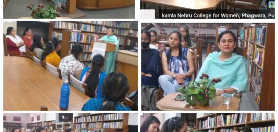 World Book and Copyright Day was celebrated in the college library KNCW Phagwara