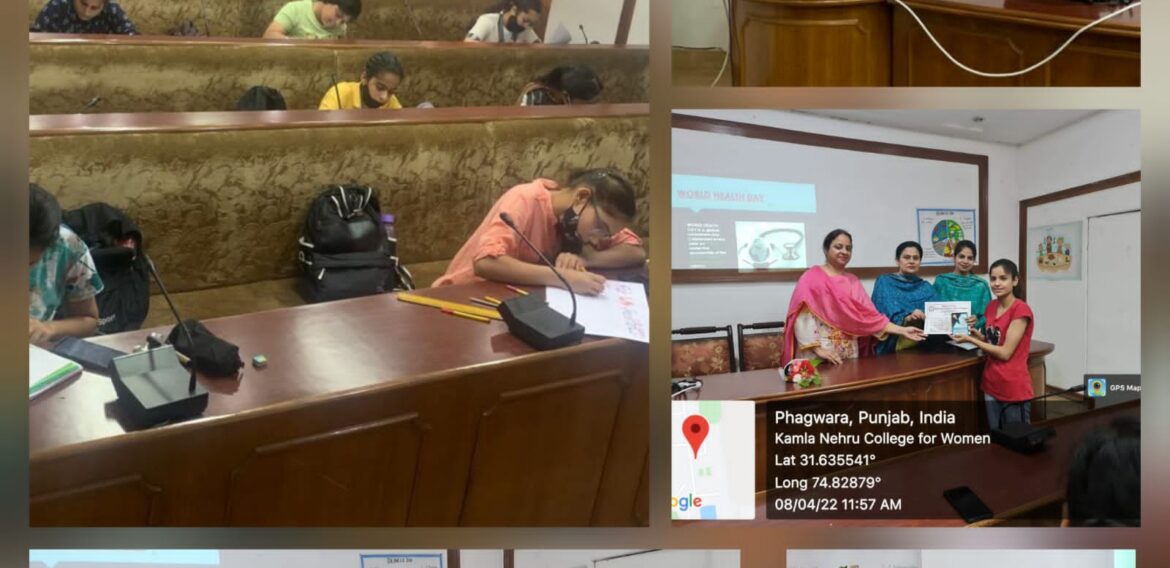 KNCW,Phagwara celebrated World’s Health Day on April 8, 2022 on the theme -” OUR PLANET, OUR HEALTH”