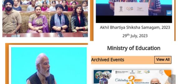 Students of KNCW attended Live Web Telecast of Akhil Bhartiya Shiksha Samagam