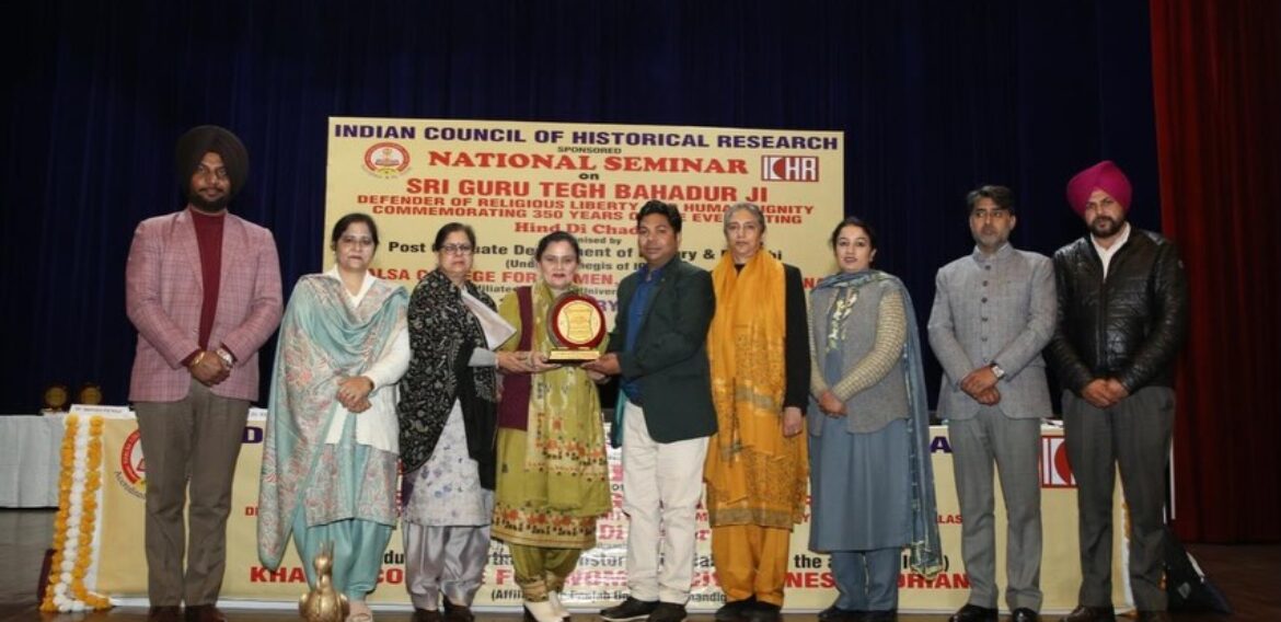 Principal Dr. Savinder Pal Kaur Delivers Key Address at ICHR-Sponsored National Seminar