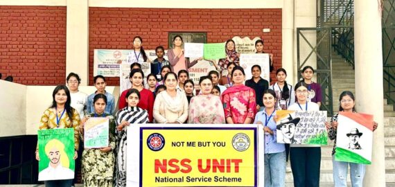 NSS Unit of KNCW Pays Tribute to Martyrs Bhagat Singh, Shivaram Rajguru, and Sukhdev Thapar